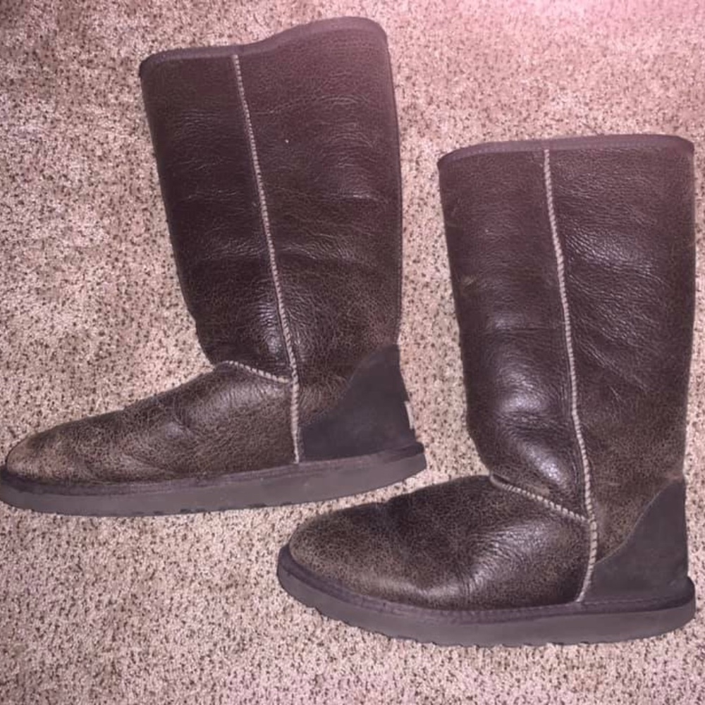 Chocolate UGG leather boots